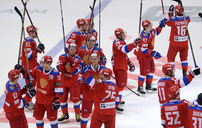 Русские хоккеисты выиграли Кубок Первого канала Русские хоккеисты выиграли Кубок Первого канала
